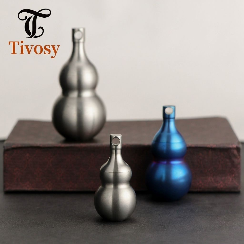 Pill Fob Capsule - Tivosy Porta Pastillas de Titanio Puro