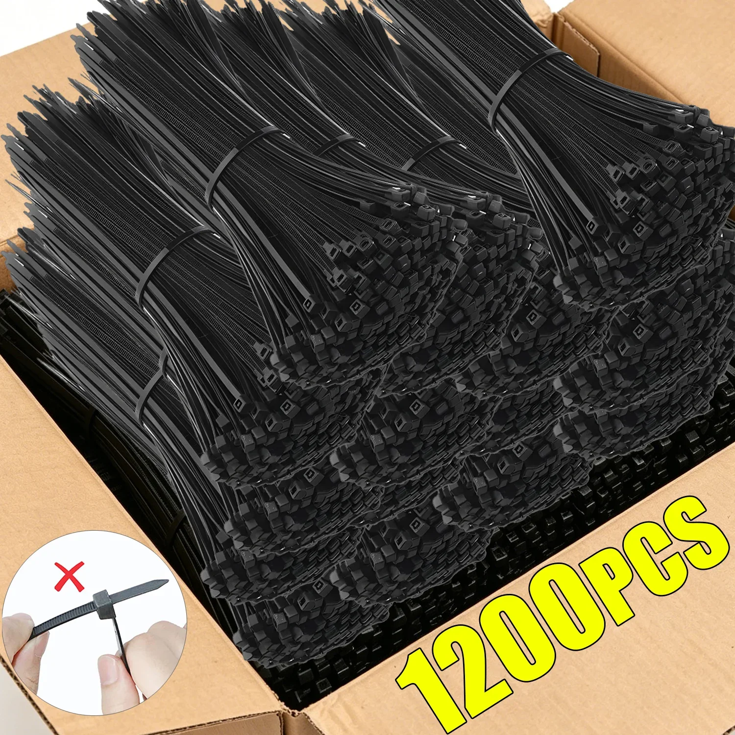 Gear Tie Reusable - Bridas de nailon reutilizables con autobloqueo,