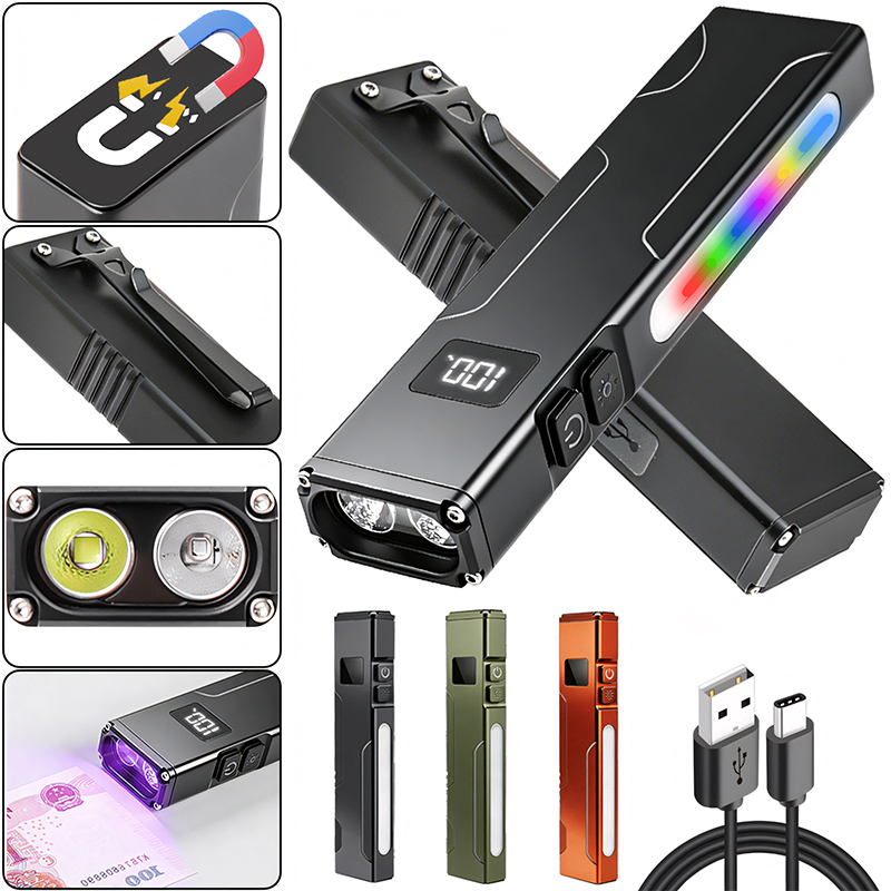 Edc Carry Pen - Linterna Multifuncional EDC con Luz UV