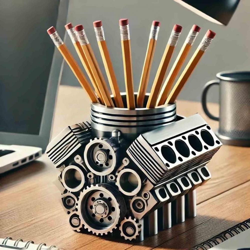 Edc Carry Pen - Portalápices de resina V8 para motor