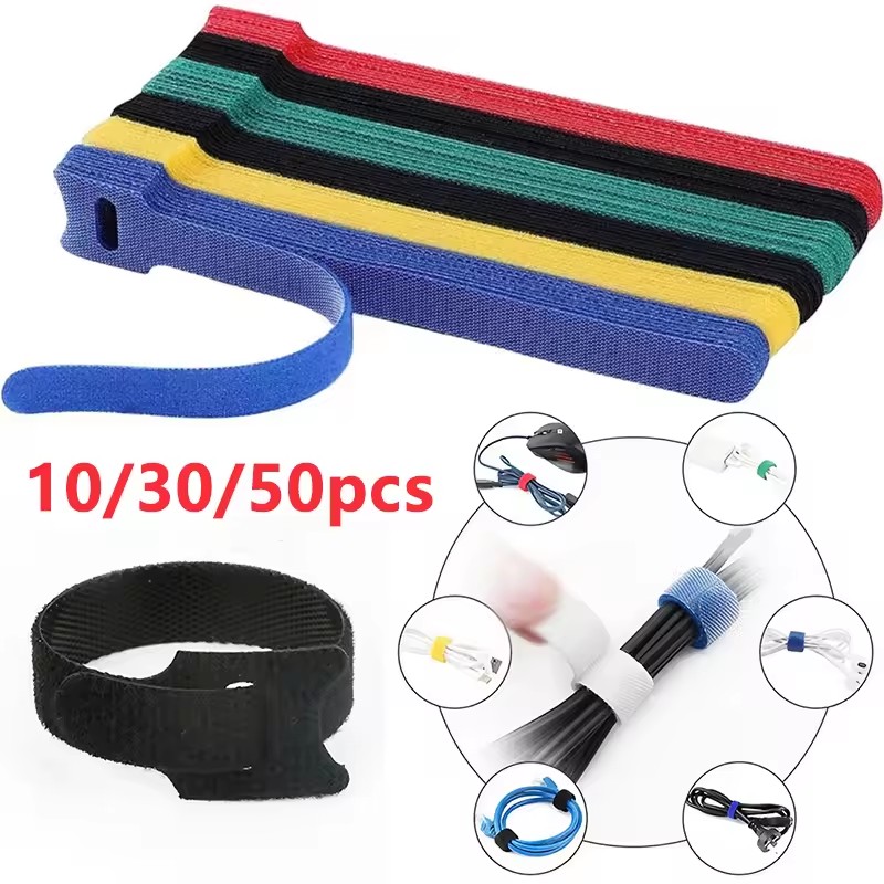Gear Tie Reusable - 10/30/50 Piezas de Cintas de Amarre