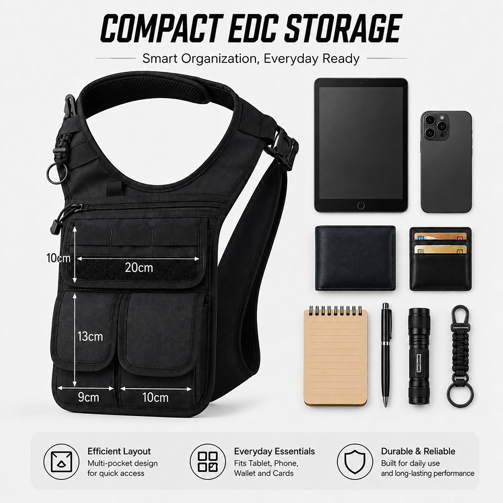 Bolsa Táctica Oculta para Herr - Edc Carry Pocket Pouch reseña y precio