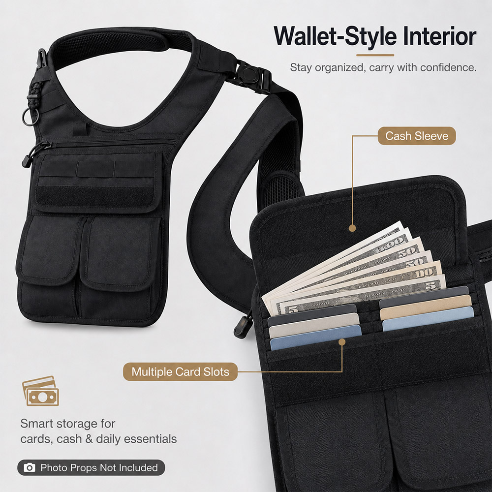 Bolsa Táctica Oculta para Herr - Edc Carry Pocket Pouch reseña y precio