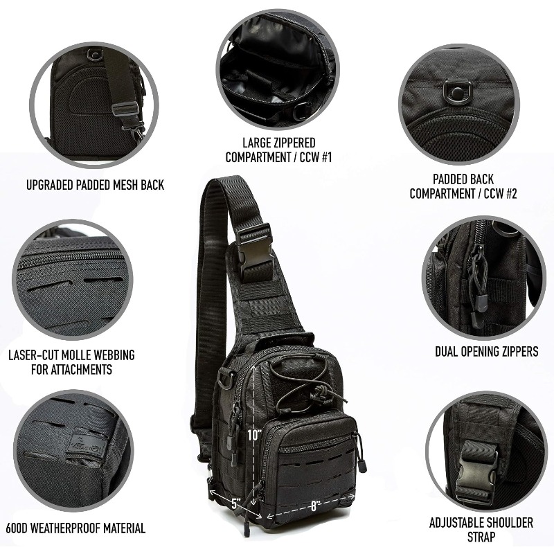 Bolso Táctico Compacto para Ll - Edc Concealed Carry Backpack reseña y precio